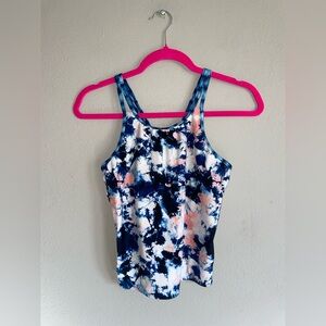 Athleta Girl tankini top Tie-Dye swim wear XXL sz 16